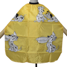 Yellow Children′s Cape Puppy Haircut Cloth Cartoon Pattern Printed Apron